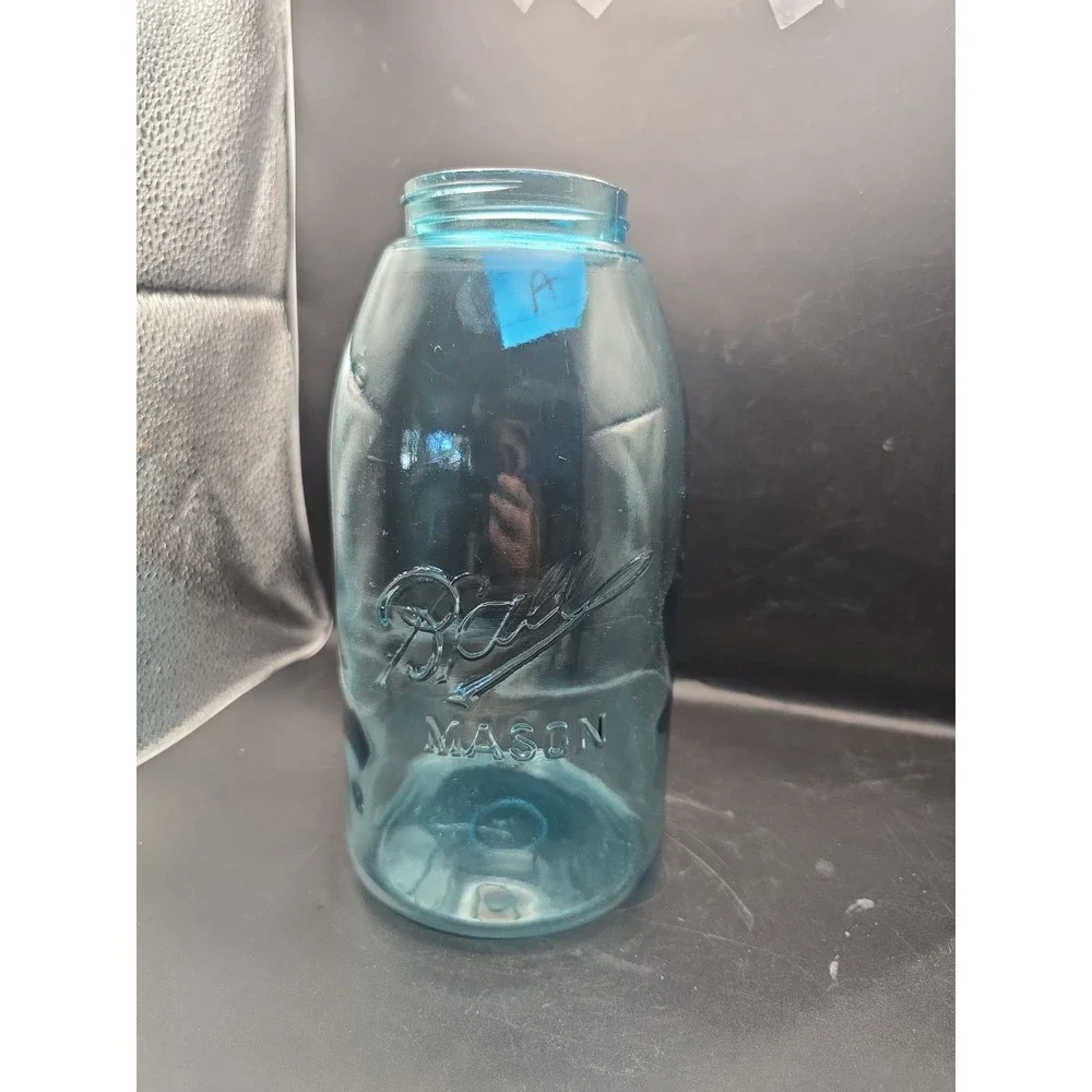 Ball Mason Quart Jar Aqua Blue 